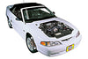 Opening the bonnet Ford Mustang 1994 - 2004