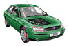 Fusebox and diagnostic socket locations Ford Mondeo 2000 - 2003