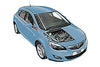 Fusebox and diagnostic socket locations Vauxhall Astra 2009 - 2013