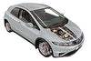 Checking clutch fluid Honda Civic 2006 - 2012