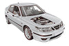Opening the bonnet Saab 9-5 1997 - 2005