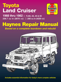 Toyota Land Cruiser Series FJ40, FJ43, FJ45 & FJ55 (68-82) Haynes Repair Manual