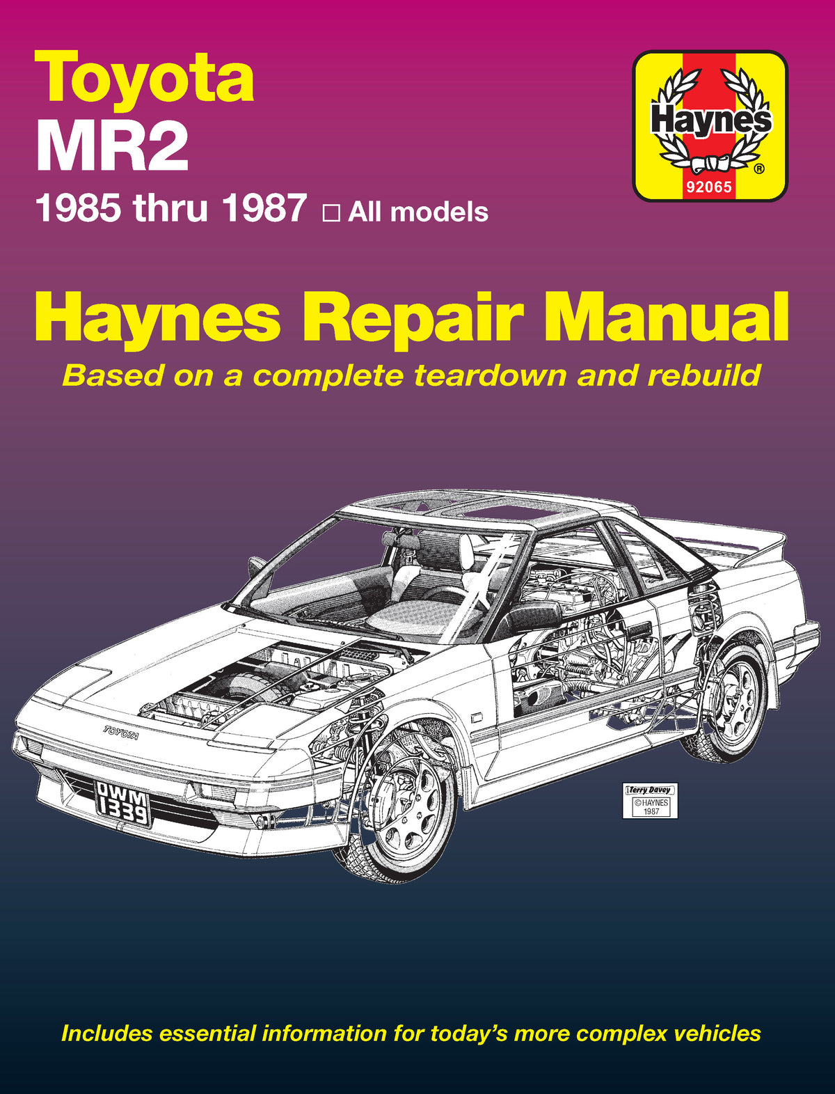 Toyota MR2 (85-87) Haynes Repair Manual – Haynes Manuals North America