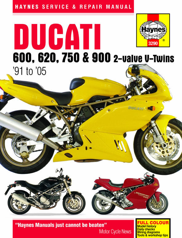 Ducati 600, 620, 750 900 2-valve V-Twins (91-05) Haynes Repair