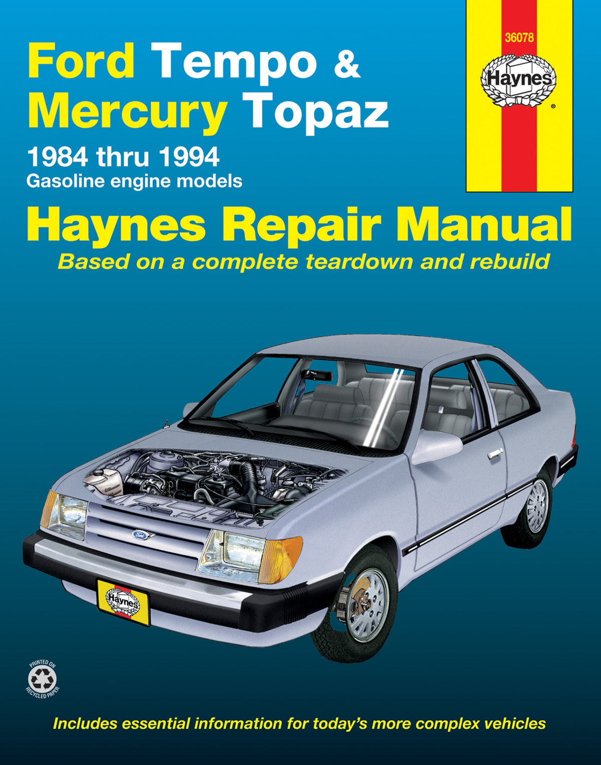 Ford Tempo & Mercury Topaz all 2WD Gas Engine (84-94) Haynes 