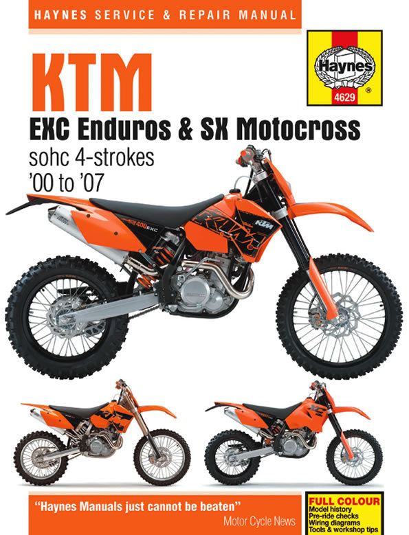 KTM EXC/MXC Enduros & SX Motocross (00-07) Haynes Repair Manual 