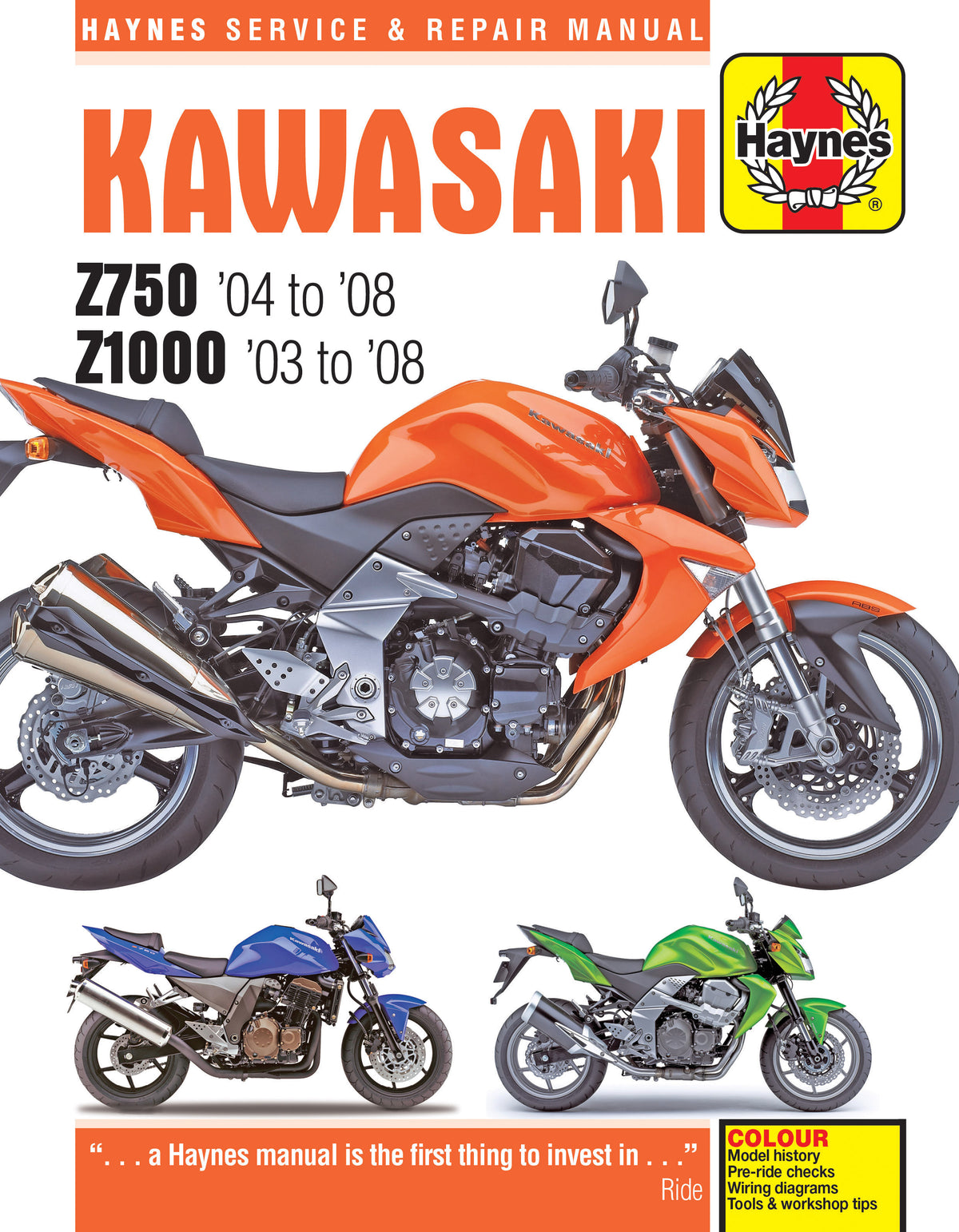 Kawasaki Z750 (04-08) and Z1000 (03-08) Haynes Repair Manual 