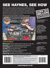 Back cover of a Haynes repair manual