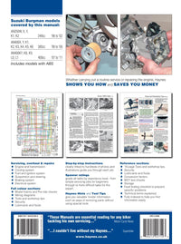 Back cover of a Haynes repair manual
