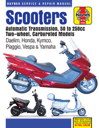 Twist & Go (automatic transmission) Scooters covering 50cc to 250cc engines, Two-wheel, Carbureted models of Dealim, Honda, Kymco, Piaggio, Vespa & Yamaha (1984-2009) Haynes Repair Manual