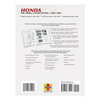 Honda VF700F/750F/1000F Interceptor Motorcycle (1983-1985) Service Repair Manual