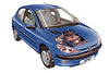 Checking Tire Condition Peugeot 206 1998 - 2001