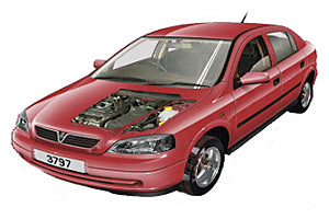 Fusebox and diagnostic socket locations Vauxhall Astra 1998 - 2004