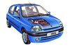 Fusebox and diagnostic socket locations Renault Clio 1998 - 2001