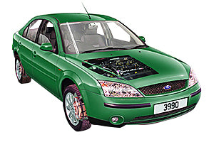 Fusebox and diagnostic socket locations Ford Mondeo 2000 - 2003