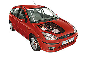 Fusebox and diagnostic socket locations Ford Focus 2001 - 2005
