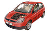 Fusebox and diagnostic socket locations Ford Fiesta 2002 - 2008