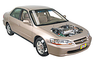 Opening the bonnet Honda Accord 1998 - 2002