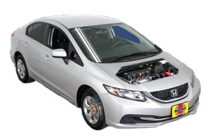 Opening the bonnet Honda Civic 2012 - 2015