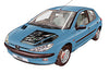 Battery check Peugeot 206 2002 - 2009