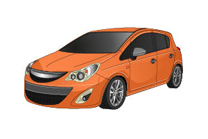 Opening the bonnet Opel Corsa 2006 - 2010
