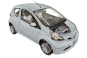 Fusebox and diagnostic socket locations Toyota Aygo 2005 - 2011
