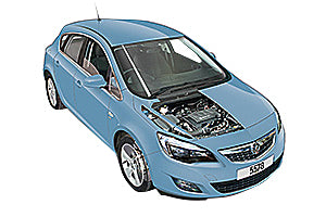 Opening the bonnet Vauxhall Astra 2009 - 2013