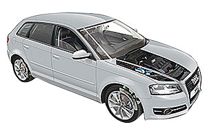 Opening the bonnet Audi A3 2008 - 2012