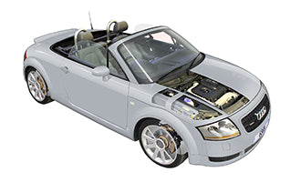 Opening the bonnet Audi TT 1999 - 2006