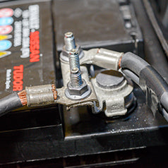 battery terminal with cable attached