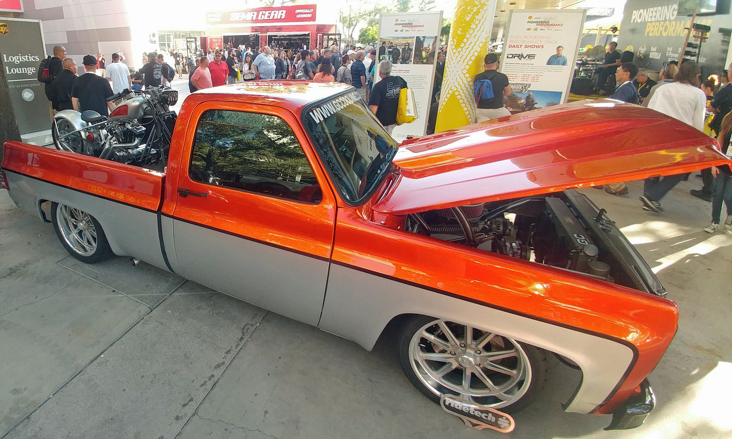 chevy squarebody truck with ridetech suspension