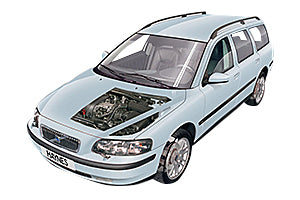 Opening the bonnet Volvo S80 1998 - 2007