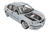 Fusebox and diagnostic socket locations Saab 9-3 2002 - 2007