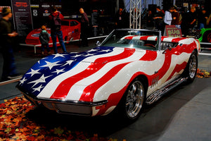 Red white and blue C3 corvette