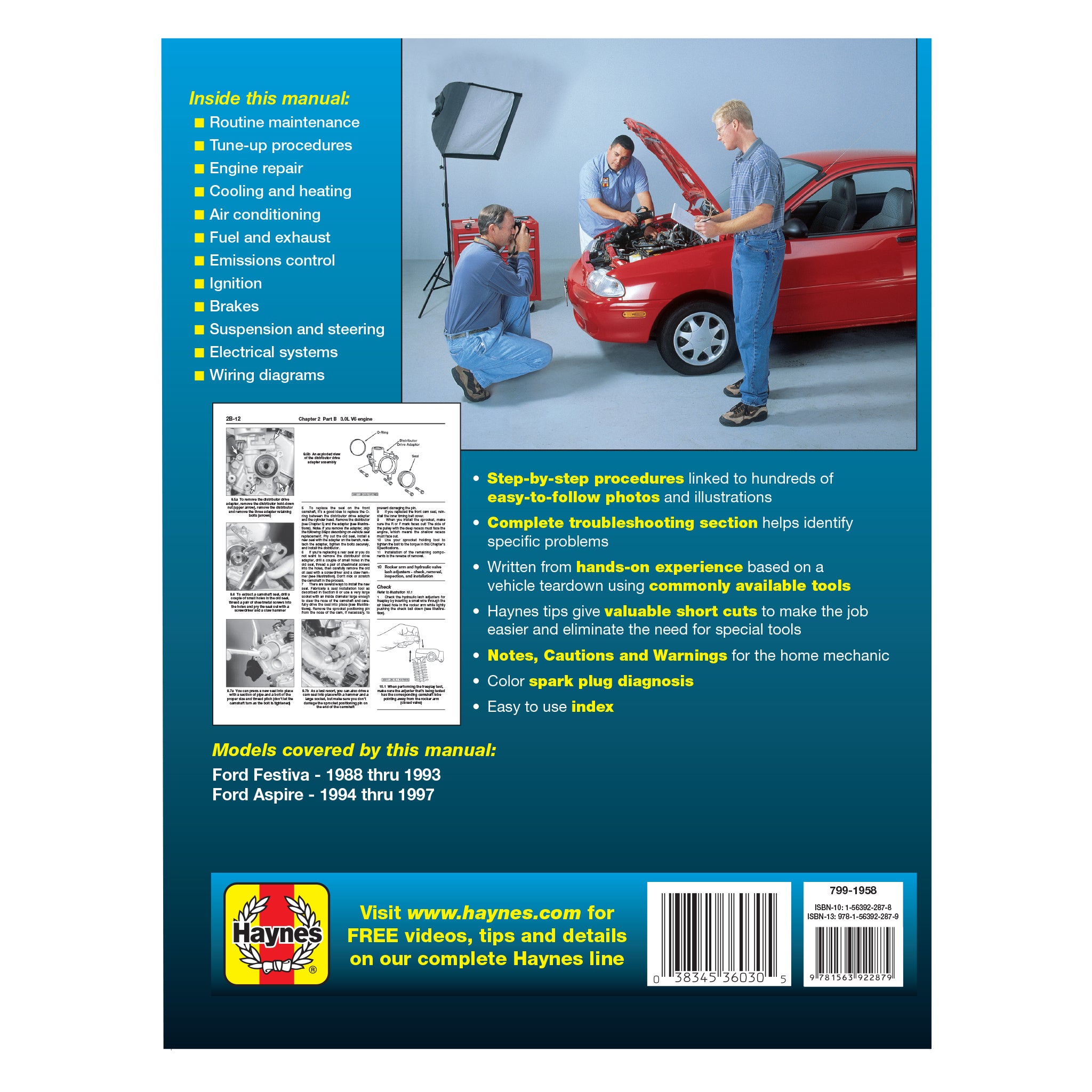 Ford Festiva (88-93) & Ford Aspire (94-97) Haynes Repair Manual