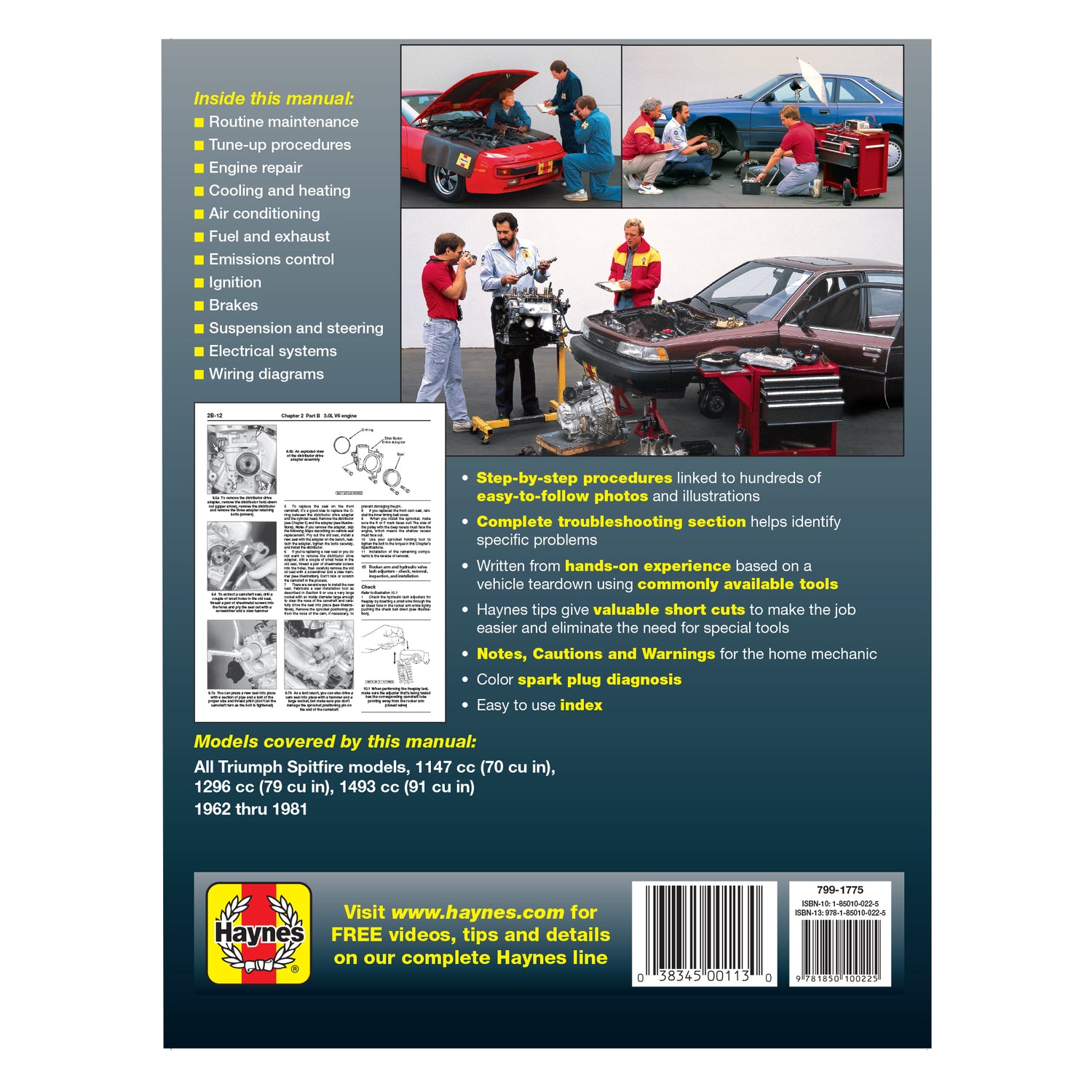 Triumph Spitfire (1962 - 1981) Haynes Repair Manual