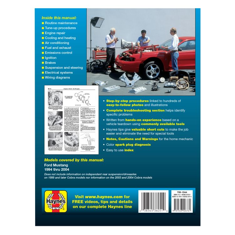 Ford Mustang (1994-2004) Haynes Repair Manual – Haynes Manuals