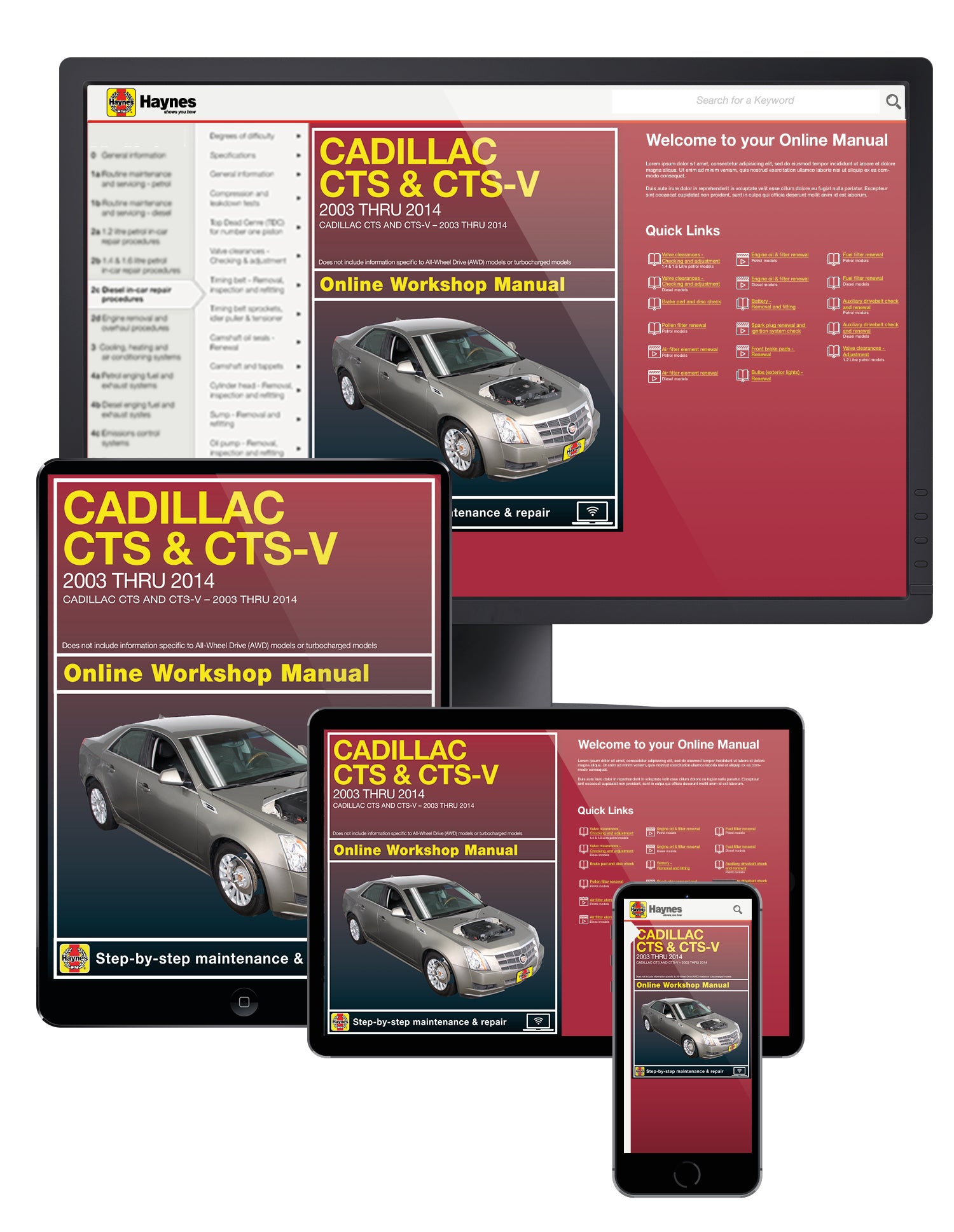 Cadillac CTS and CTS-V (03-14) Haynes Repair Manual