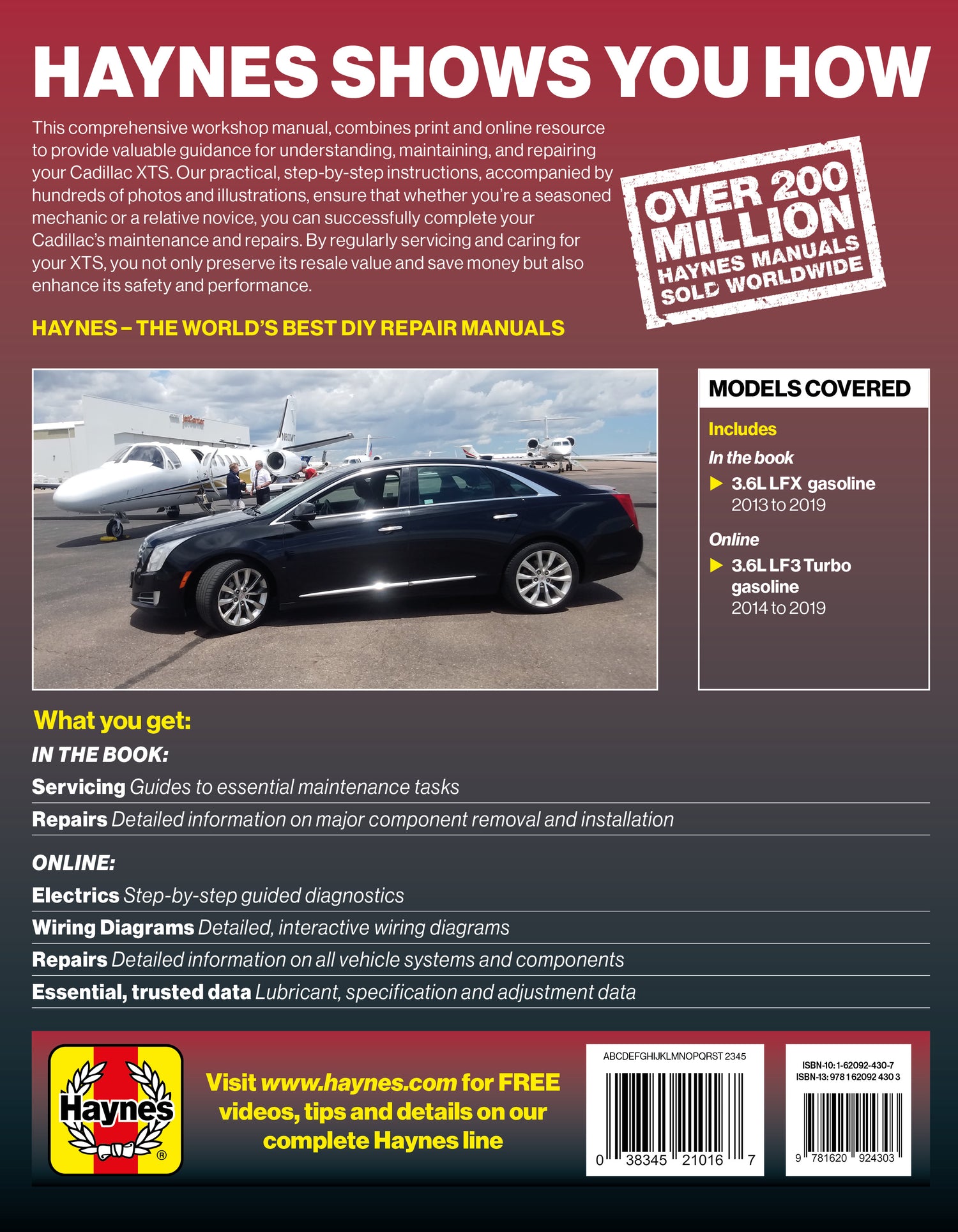 Cadillac XTS 2013-2019 Haynes Repair Manual Back Cover 