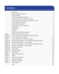 Contents page for the Cadillac XT5 Haynes Manual