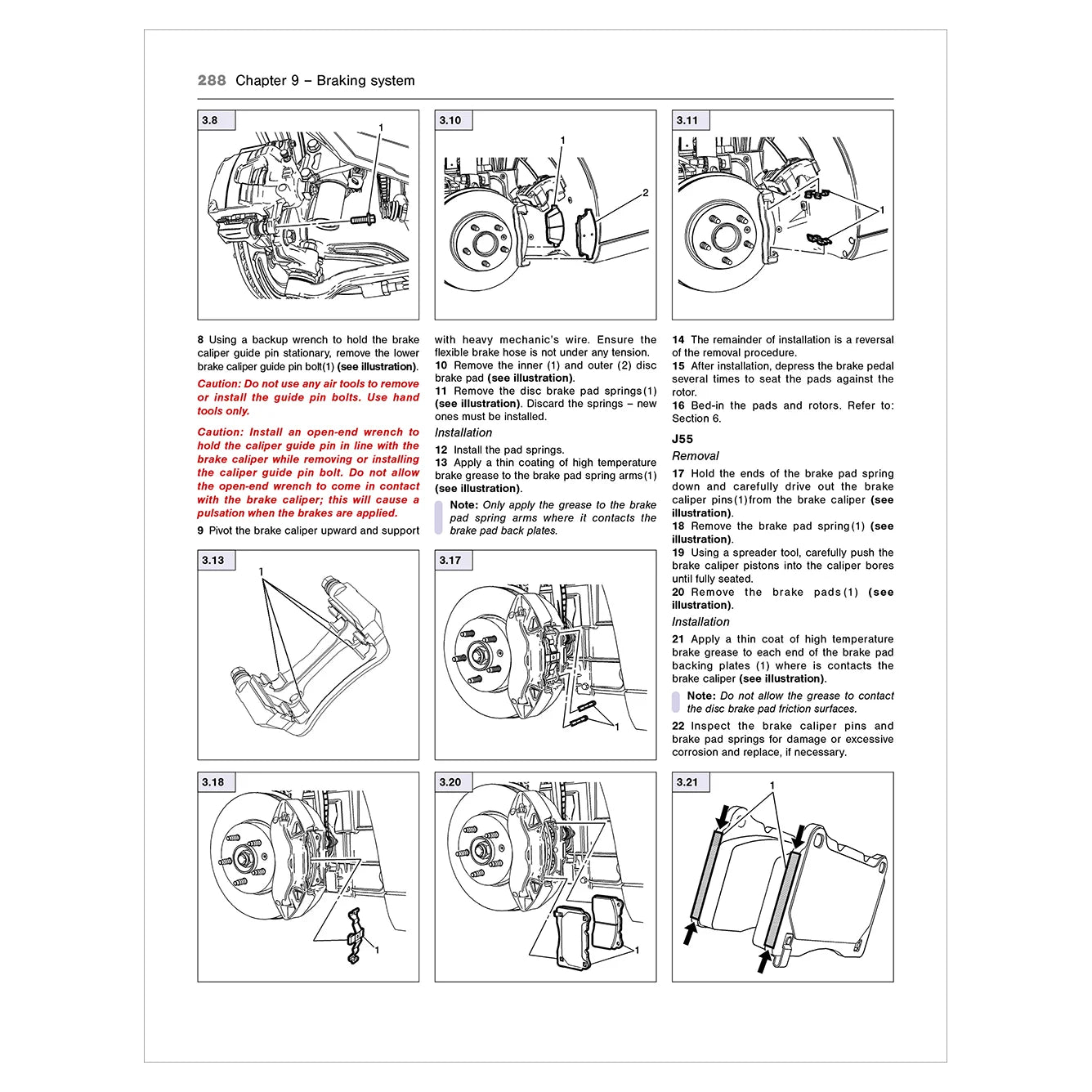 Technical diagram of a braking system with text and illustrations on a white background