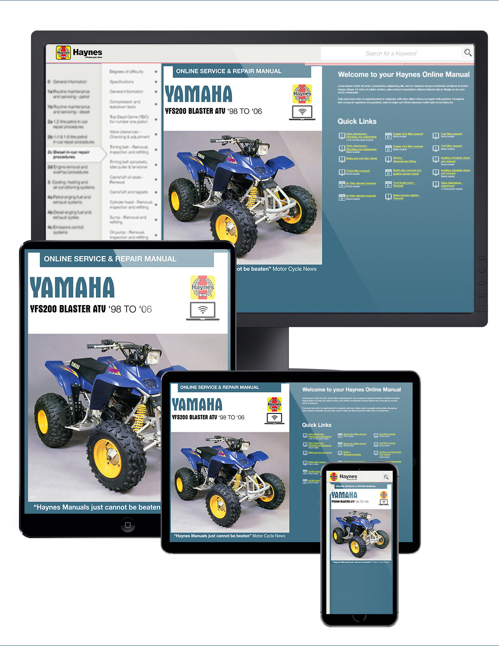 Yamaha YFS200 Blaster 200cc ATVS (88-06) Haynes Repair Manual