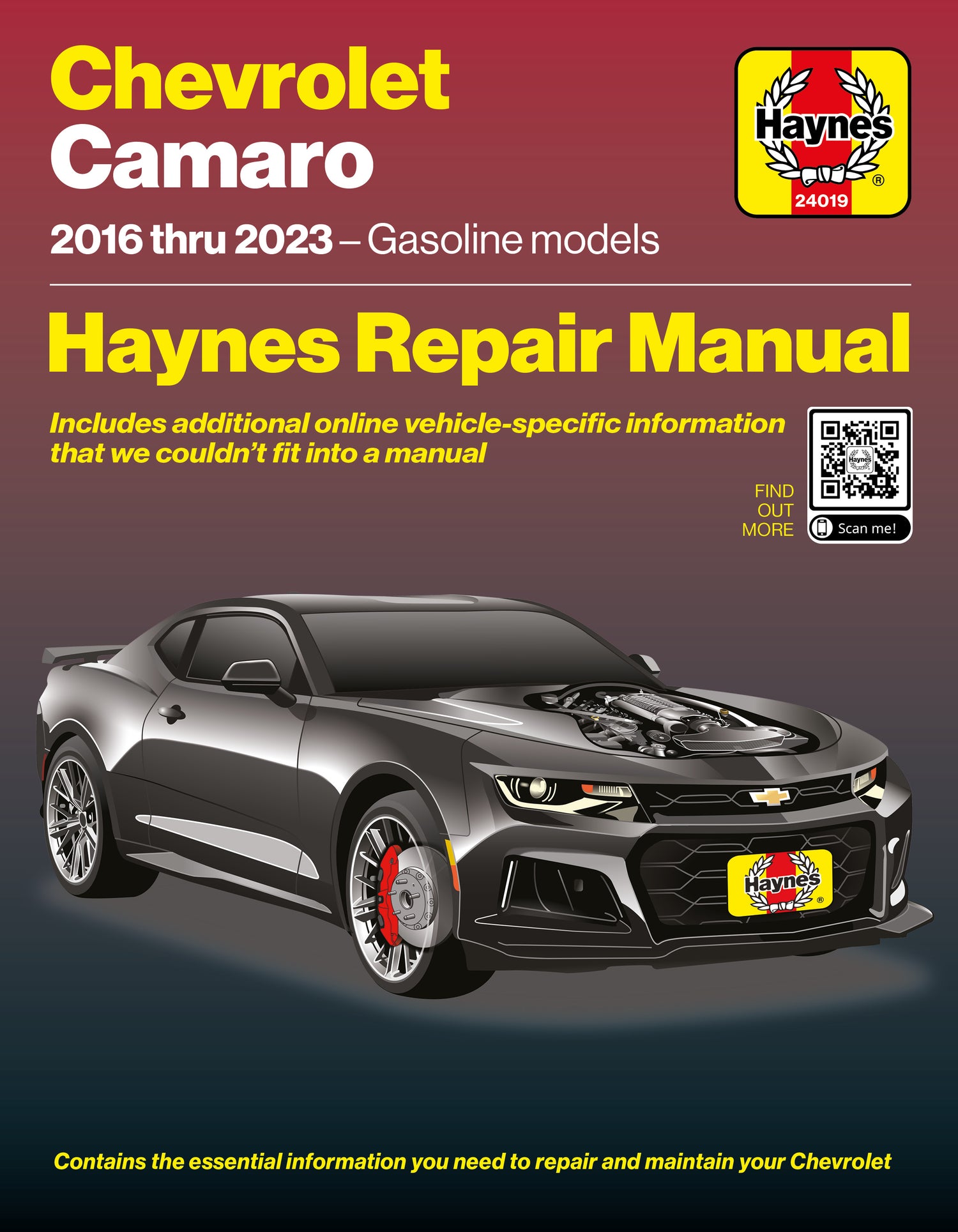Front cover of the Chevrolet Camaro 2016-2023 Haynes Manual