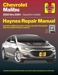 Front cover of Chevrolet Malibu 2020-2024 Manual