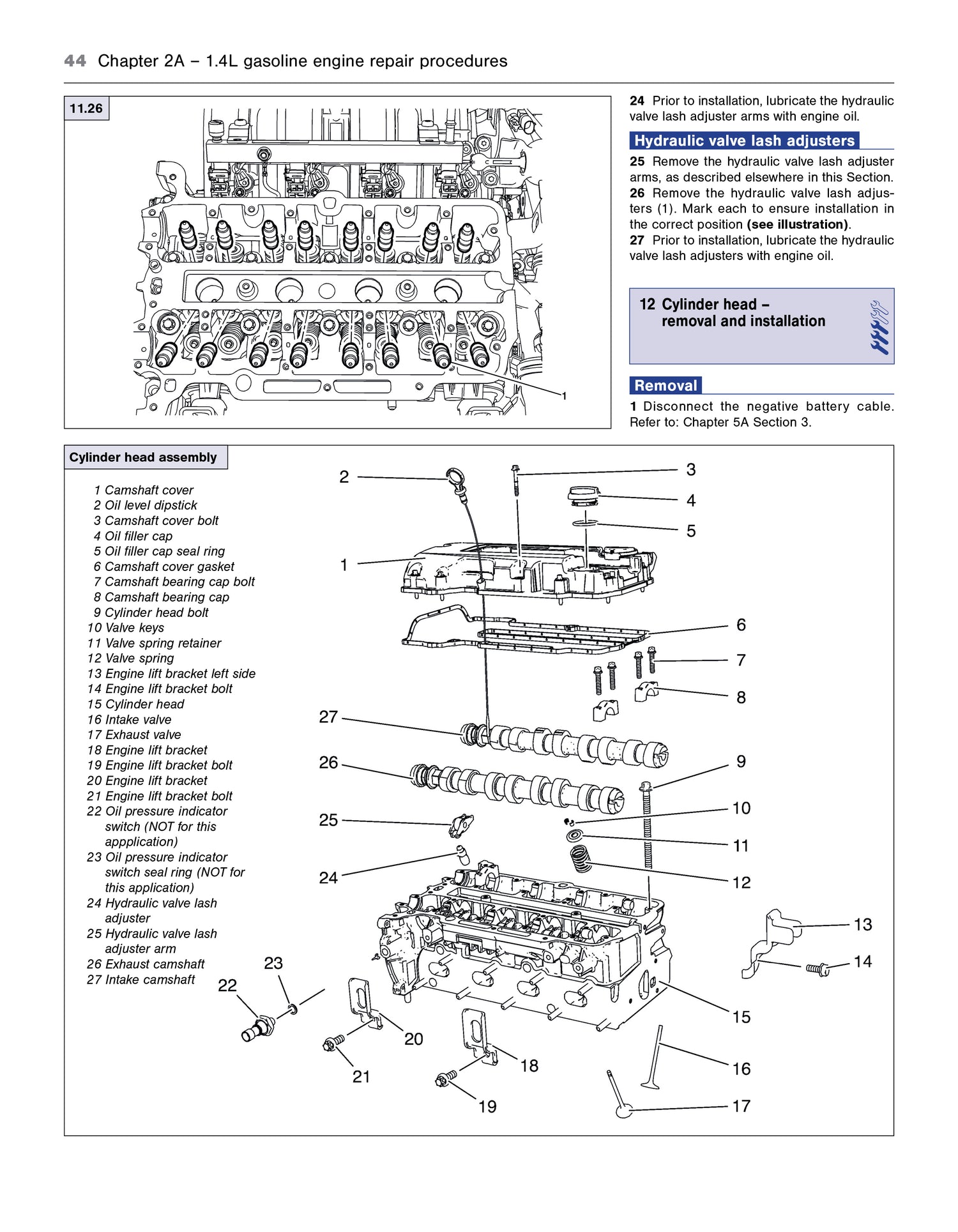 Technical diagram of a cylinder head assembly with labeled parts on a white background