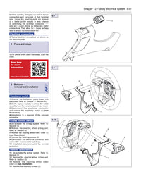 Technical diagram and instructions for a vehicle's body electrical system on a white background.