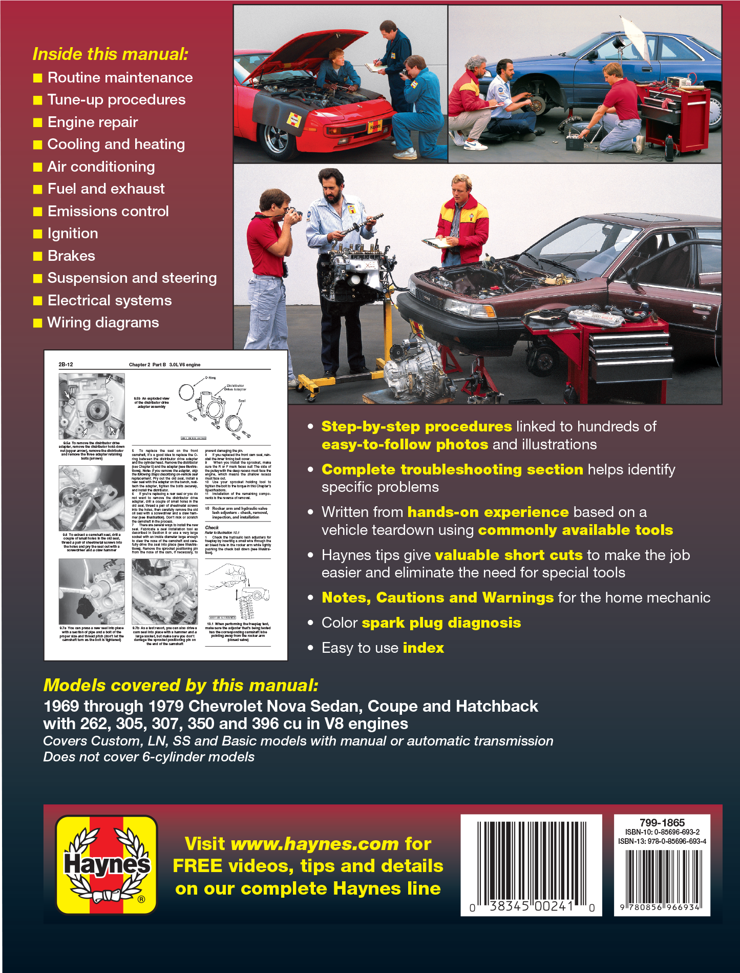 Chevrolet Nova (69-79) V8 Haynes Repair Manual