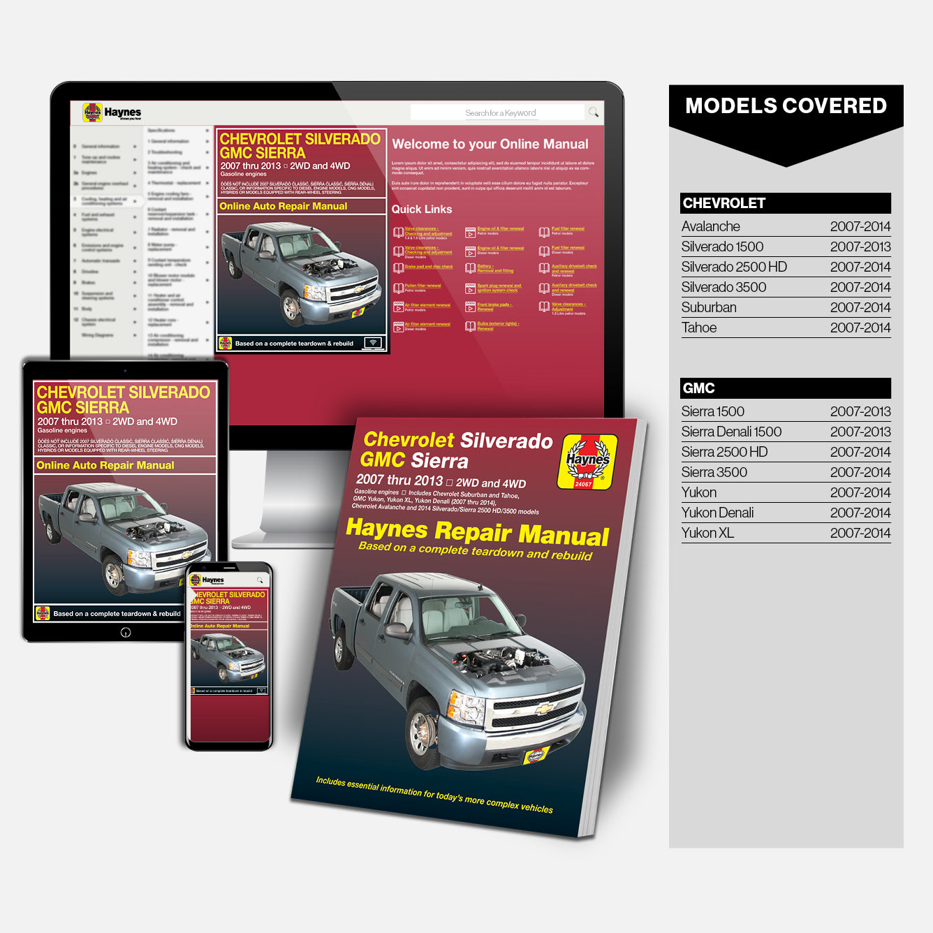 Haynes 整備マニュアル Chevrolet & GMC Chevrolet Silverado & GMC Sierra/Sierra Denali (1500 Models), 07