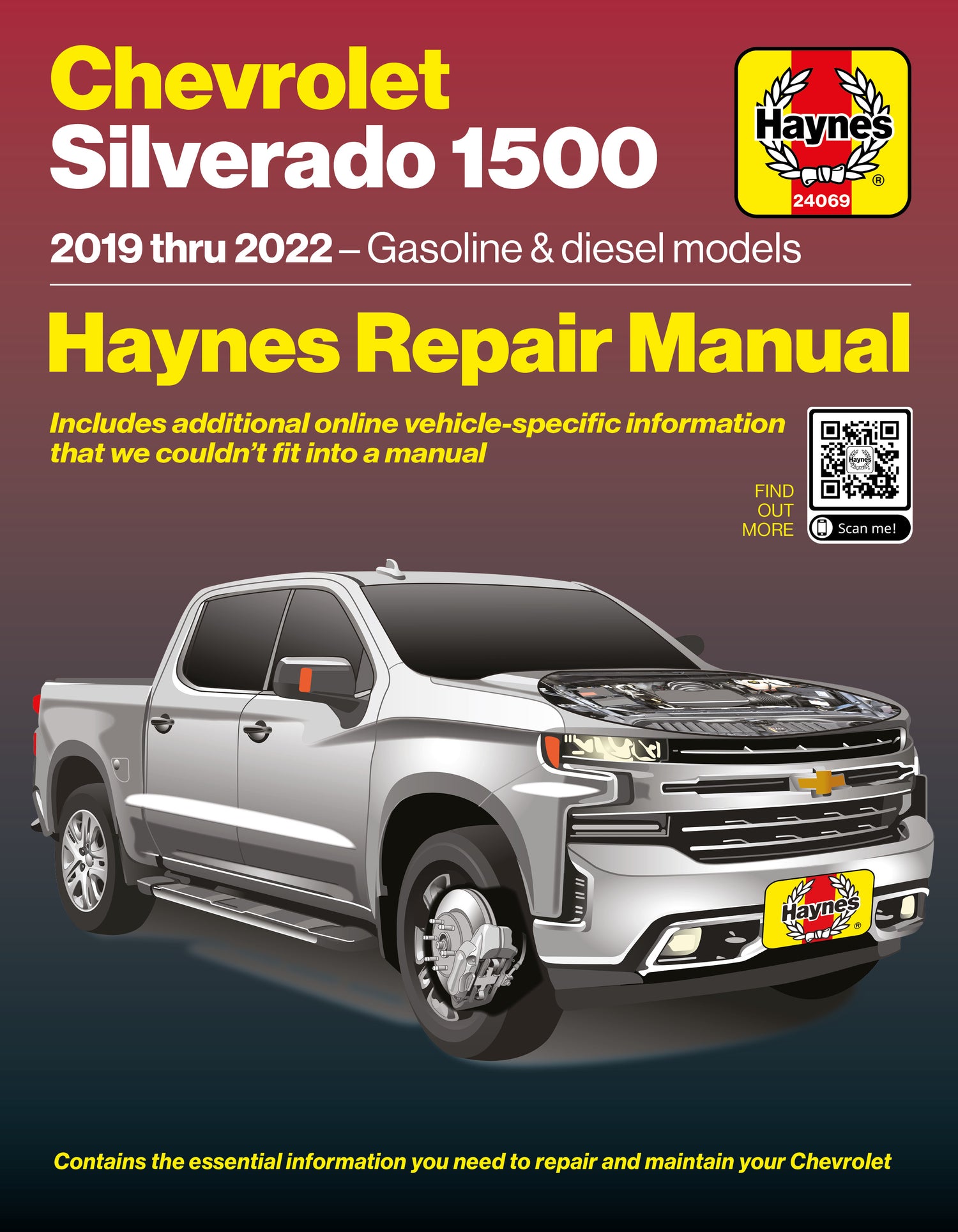 Front cover of the Chevrolet Silverado 1500 2019-2022 Haynes Manual