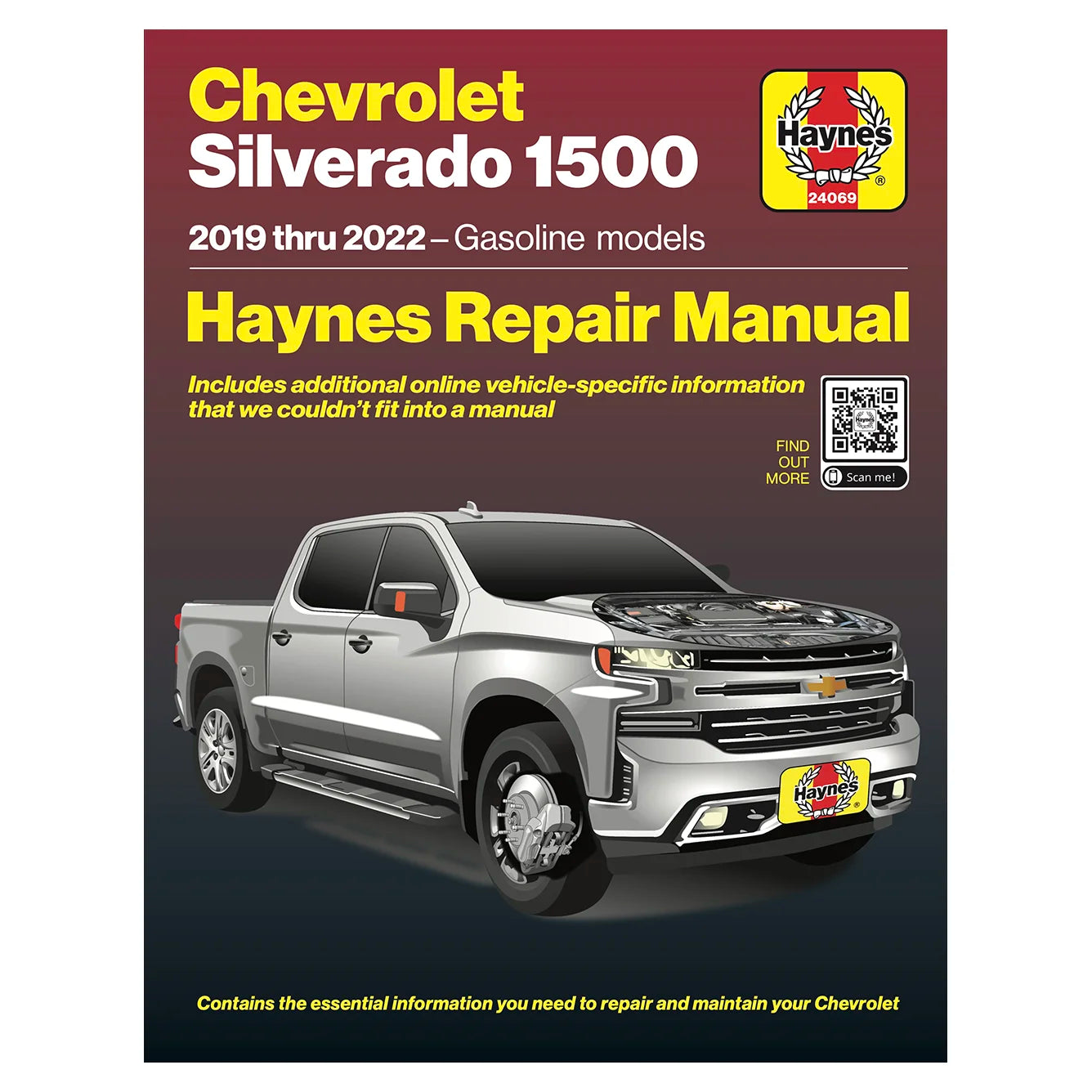 Haynes repair manual for Chevrolet Silverado 1500 with a truck on the cover